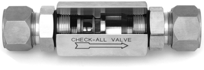 CheckAll Valve Tubing Check Valve, TV